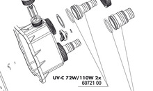 JBL AC UV-C 72/110 W hose tails 1
