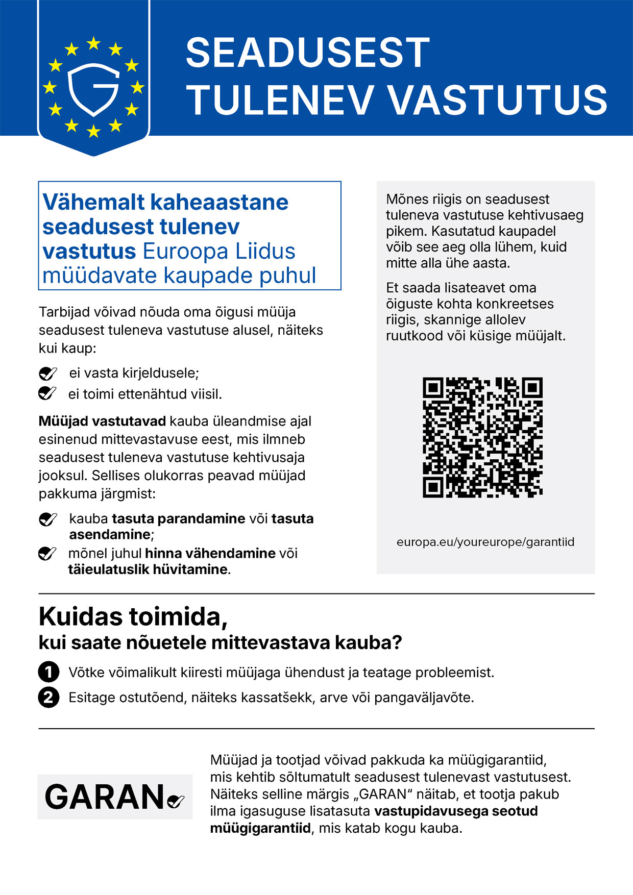 Gesetzliche Gewährleistung
