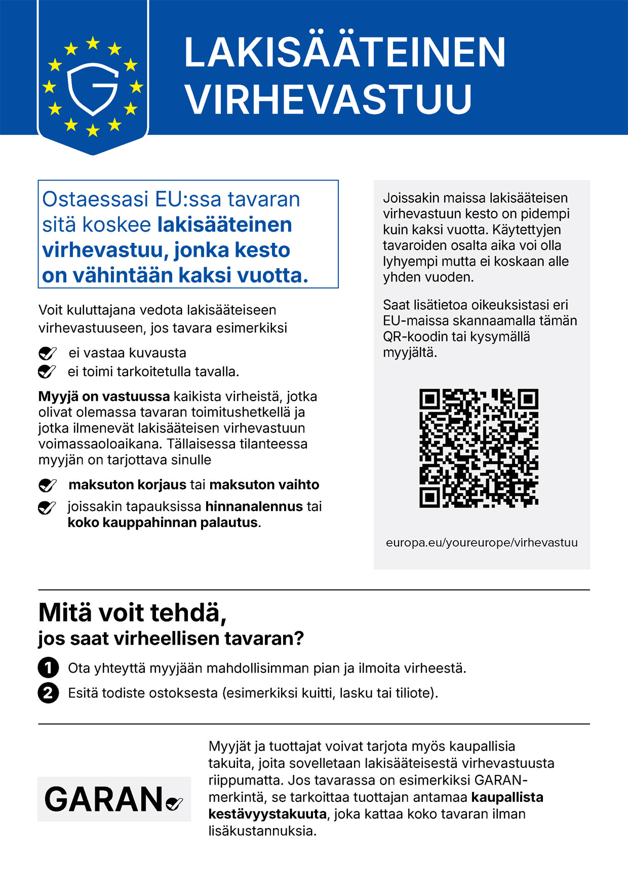 Gesetzliche Gewährleistung