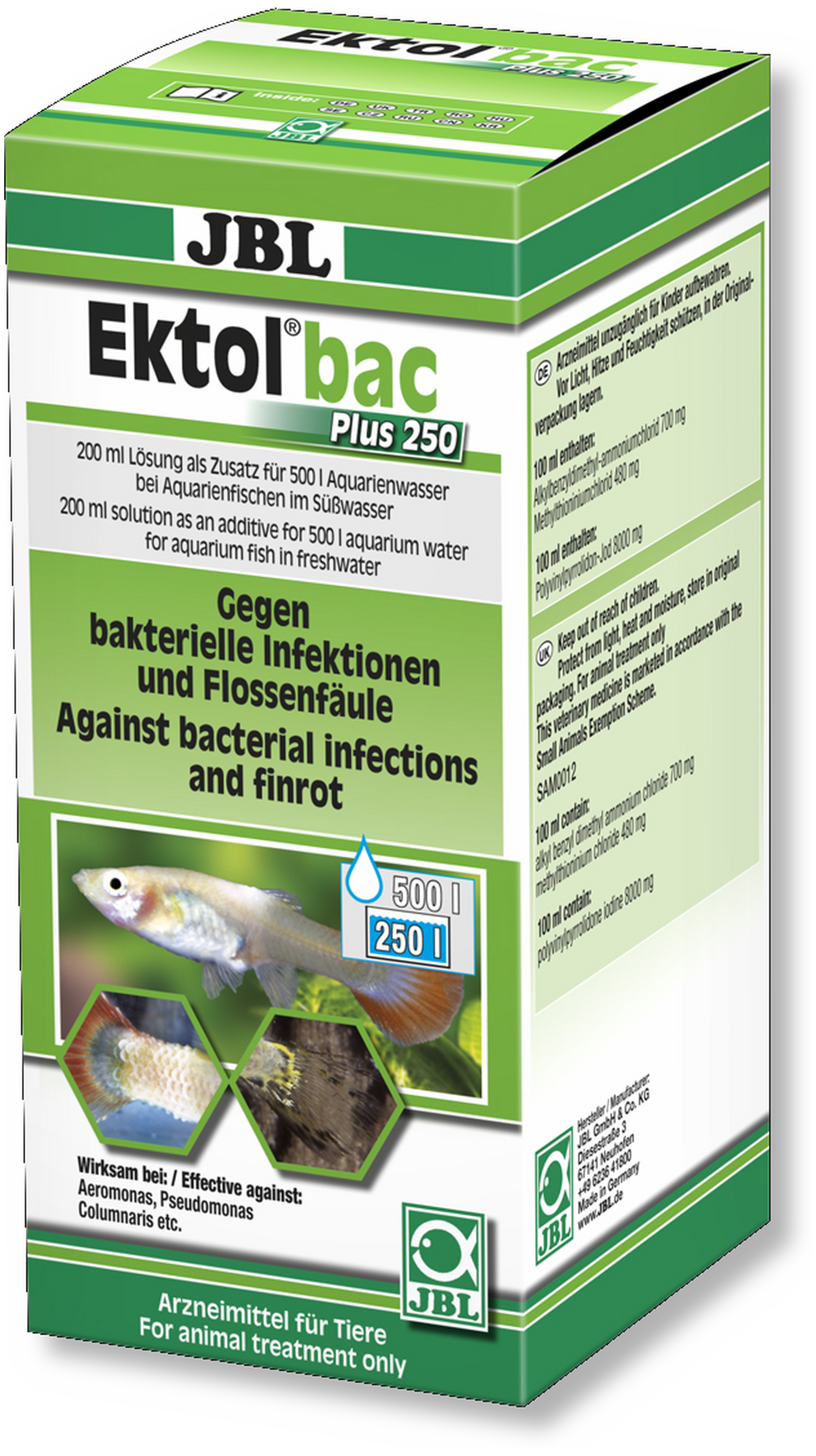 Ektol bac Plus 250 Remedy for bacterial infections aquarium