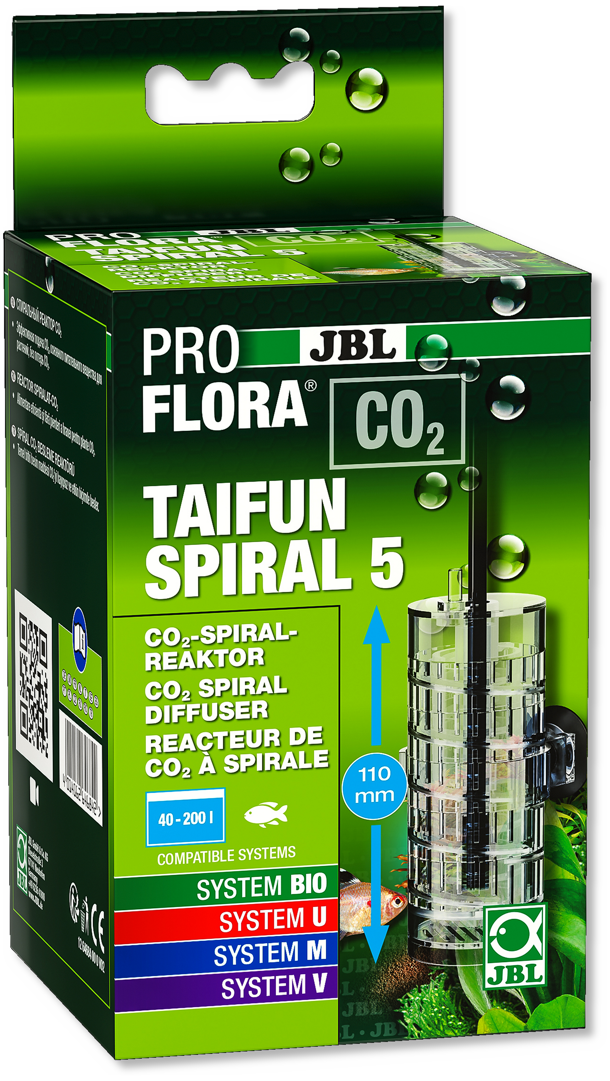 JBL ProFlora CO2 Advanced Bio Set kit fertilisation au bio-CO2 avec  diffuseur extensible pour aquarium de 40 à 110 L - Système CO2 et  accessoires/Tous les kits CO2 pour aquarium -  