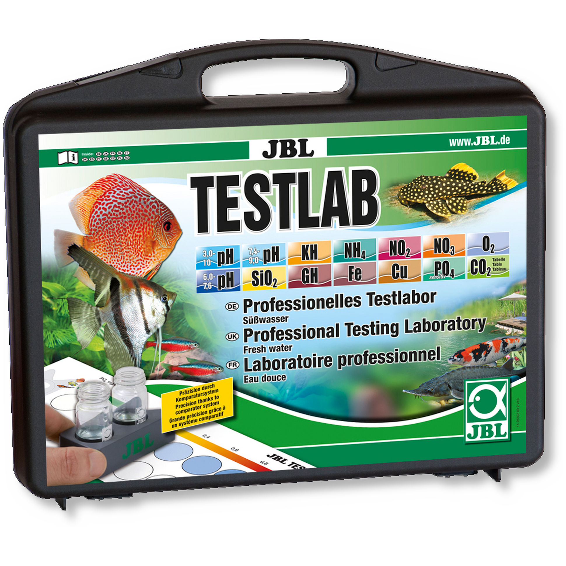 Лаборатория JBL Testlab. JBL PH тесты для аквариума чемодан. Наборы тестов JBL. Набор тестов для аквариумной воды. Анализ аквариумной воды