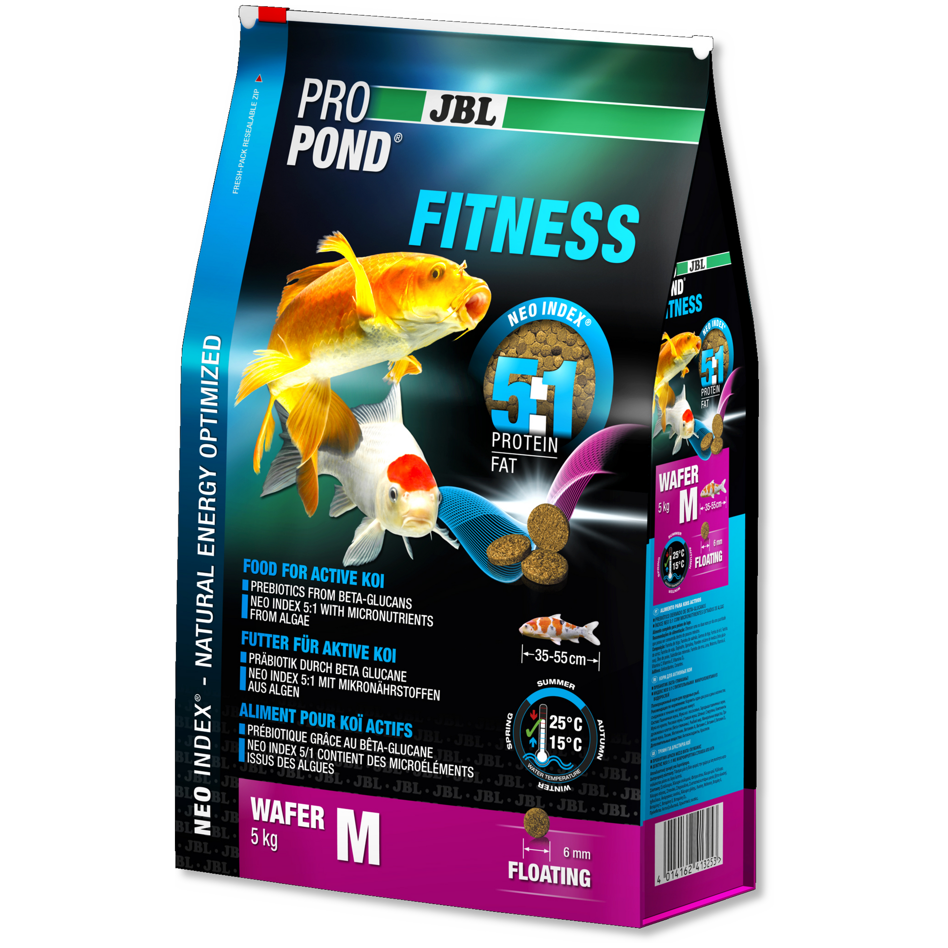 JBL ProPond Summer Mangime Per Koi | Perle Galleggianti 4,1kg | Per Carpe 35-55cm, Acqua 20-30°C | Ricco Di Omega 3 E 6 - Foto 6