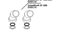 Connection fitting (2x) for JBL CP 120/250