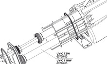 JBL AC UV-C vložka křemenné sklo 72W