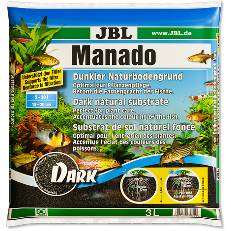 Aquiflor  JBL MANADO DARK 10L SUBSTRAT AQUARIUM EAU DOUCE