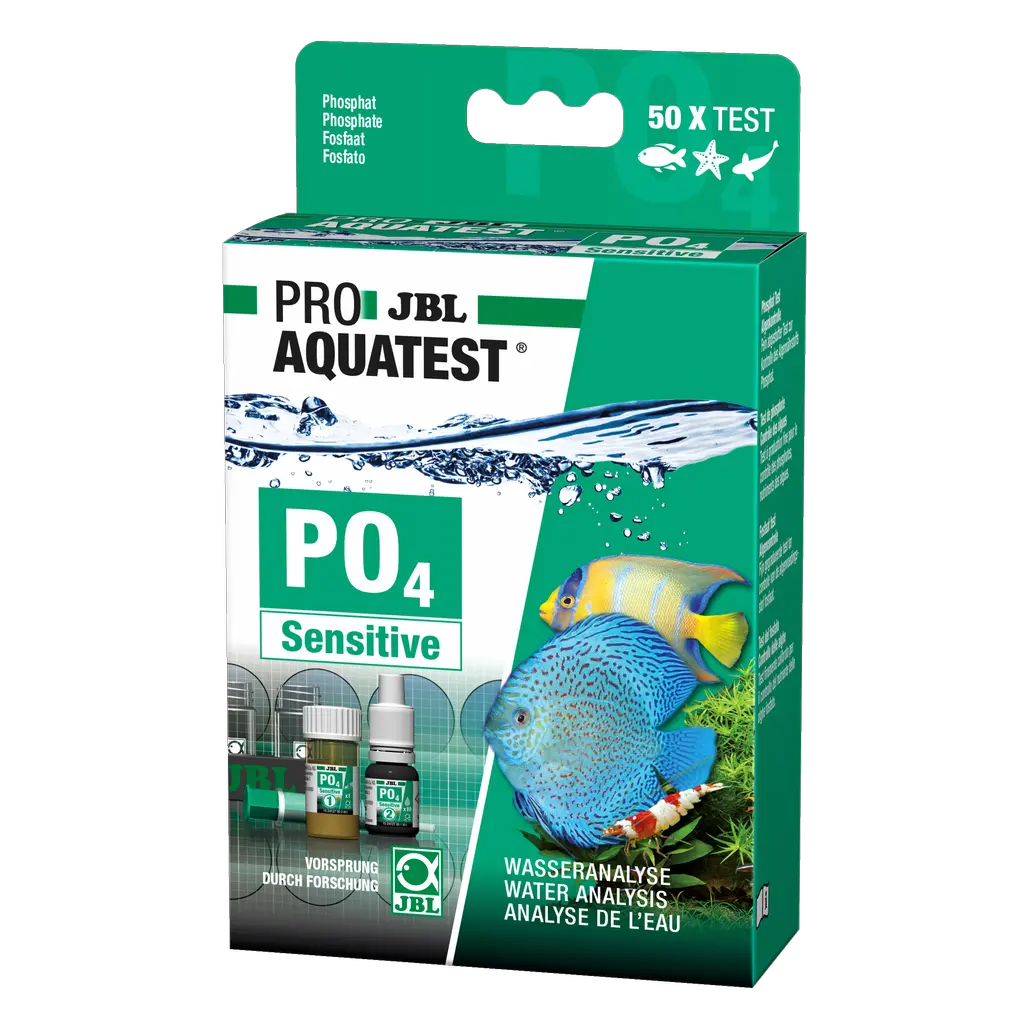 Determination of phosphate levels for optimal plant growth or possible causes of algae in fresh/salt water and ponds