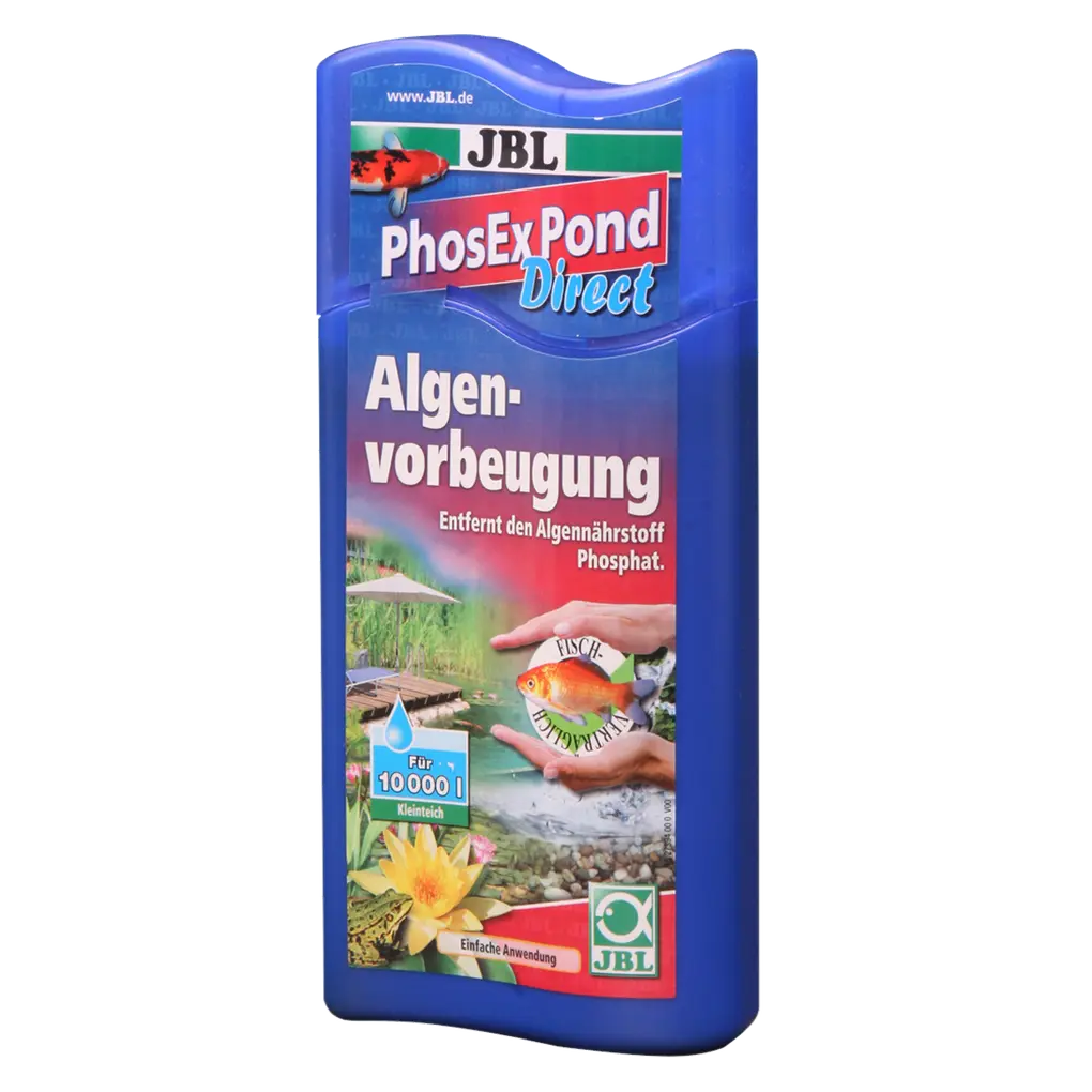 For fish- and plant-friendly pond water: Reliable removal of phosphate, an algae nutrient, from pond water