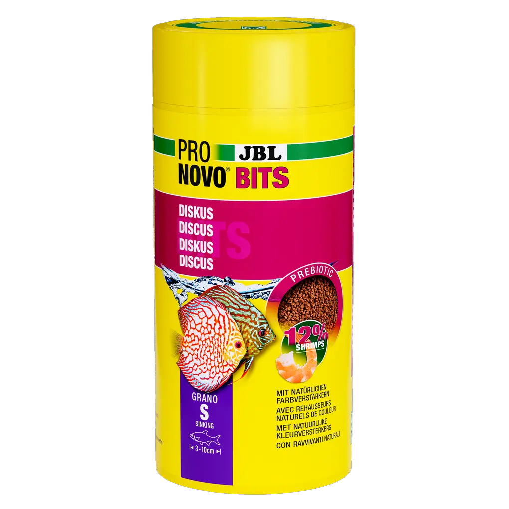 Aliment prébiotique et coulant pour aquarium : les fibres alimentaires spéciales contenues dans cet aliment nourrissent les bactéries intestinales bénéfiques pour une digestion saine.