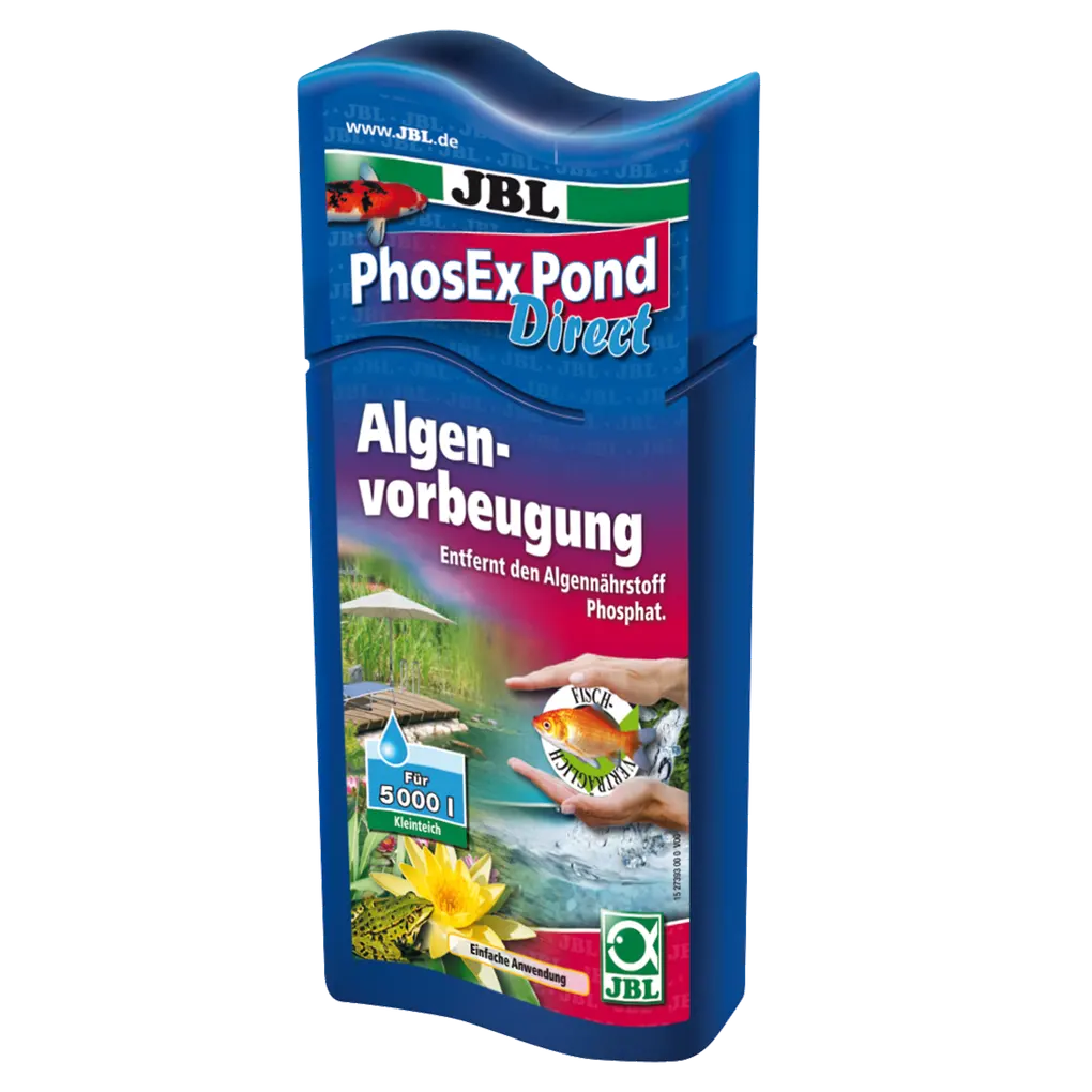 For fish- and plant-friendly pond water: Reliable removal of phosphate, an algae nutrient, from pond water