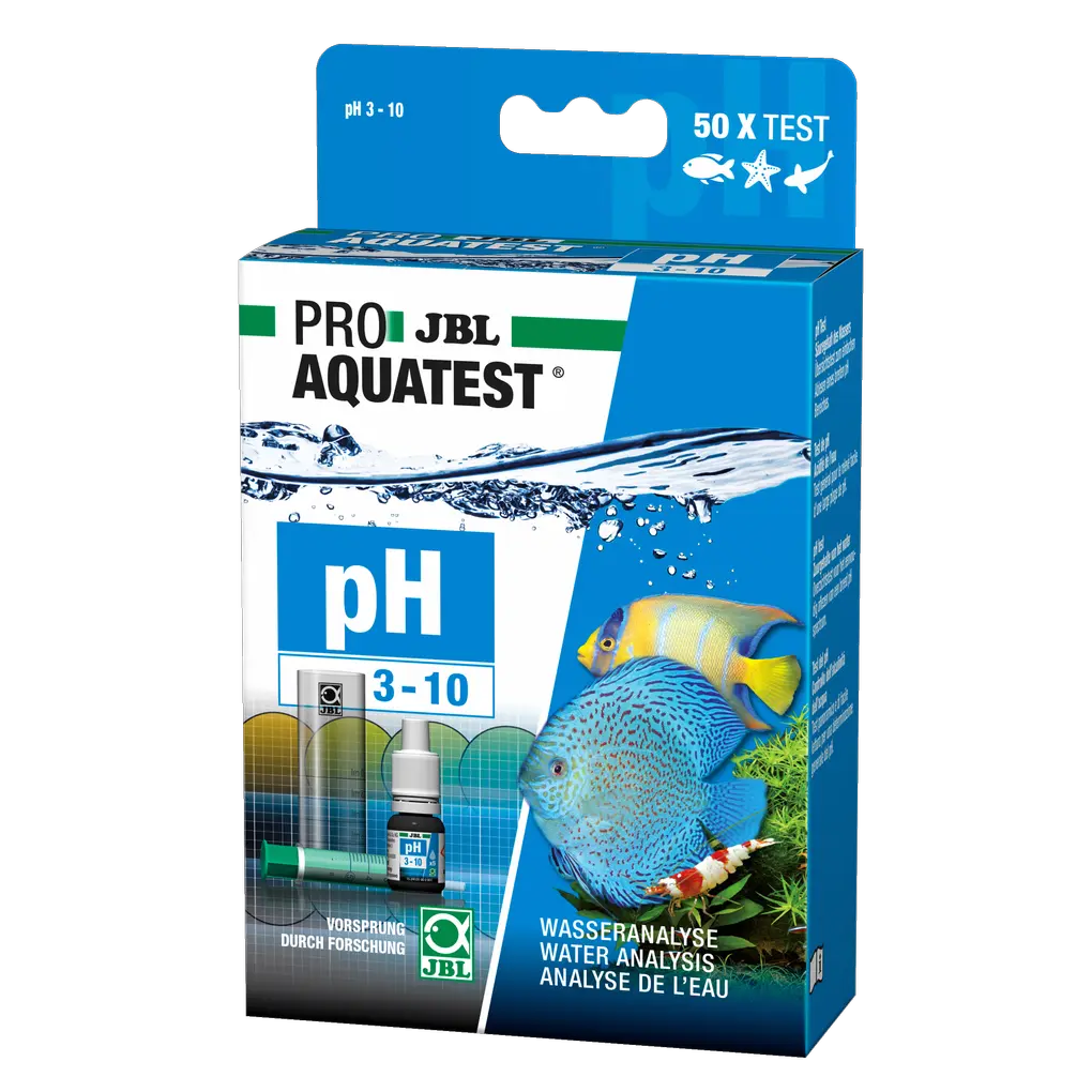Simple and reliable monitoring of water values in ponds and aquariums. Determination of the optimum pH value for fresh and salt water.