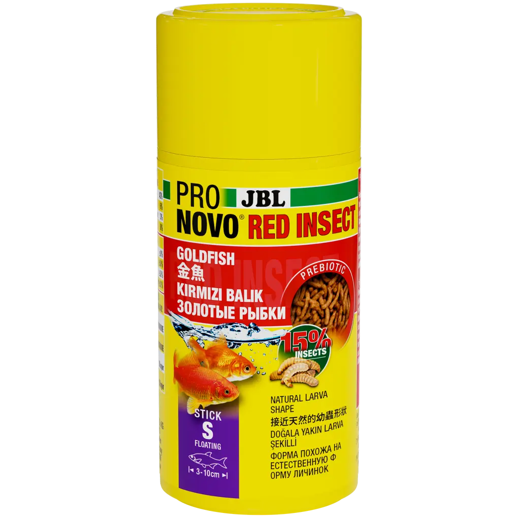 Prebiotic, floating goldfish food: Special fibre in the food provides the beneficial intestinal bacteria with nourishment for healthy digestion.