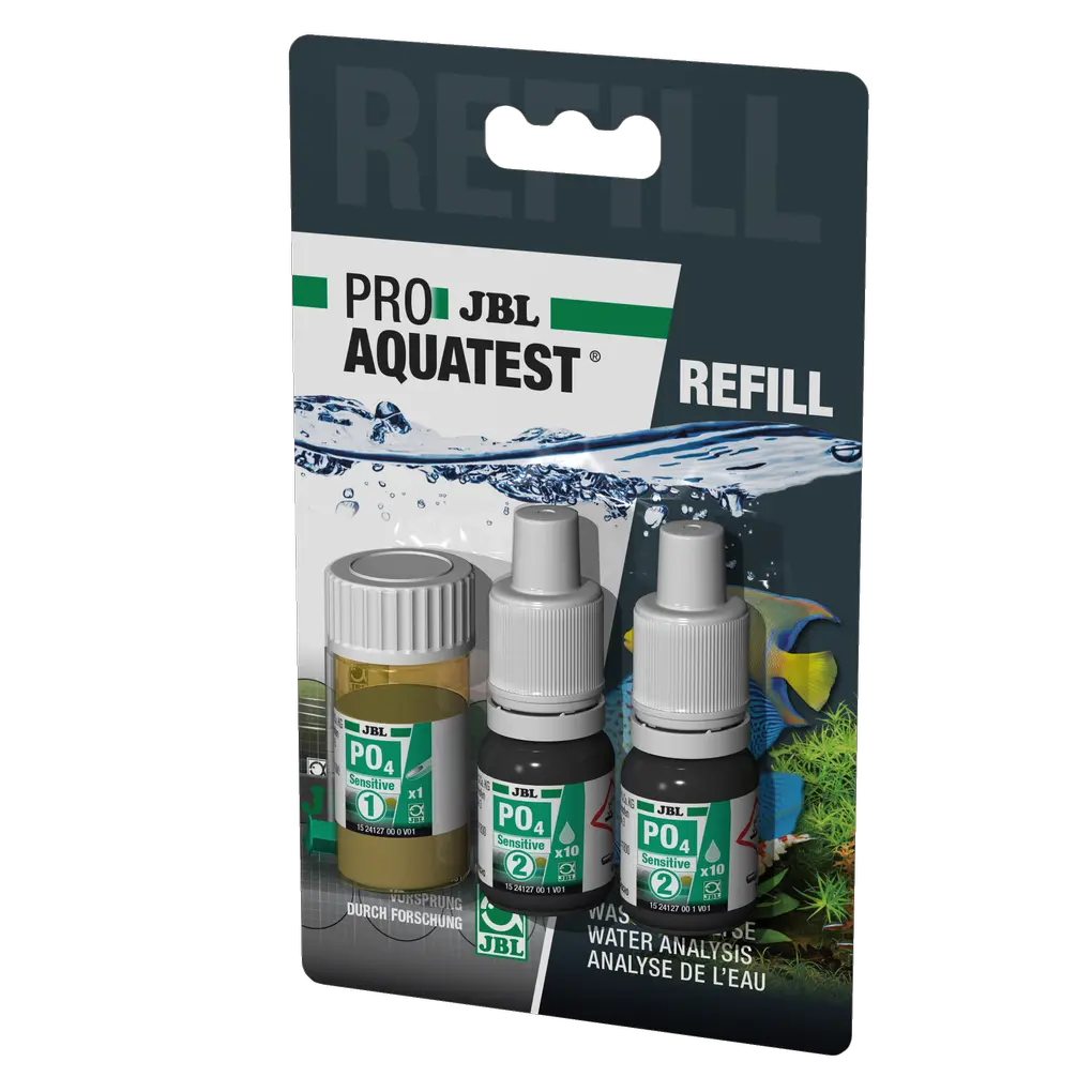 Determination of phosphate levels for optimal plant growth or possible causes of algae in fresh/salt water and ponds