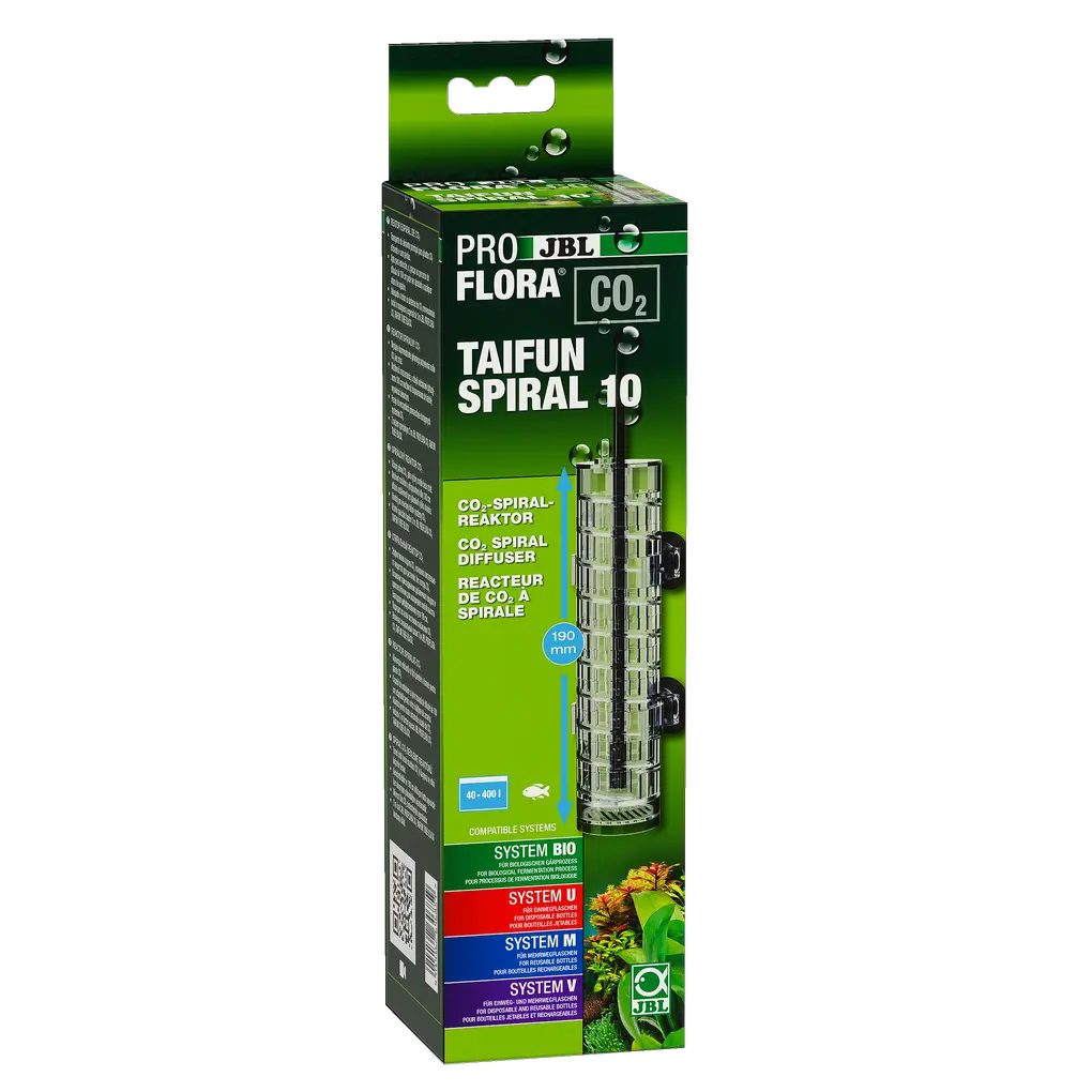 Loss-free enrichment with carbon dioxide, the main nutrient for plants: CO2 reactor for freshwater aquariums from 40 to 400 litres with a height of 20 cm or more