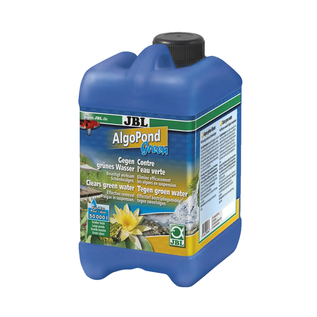 For fast and effective control of all types of floating algae (green water) in garden ponds