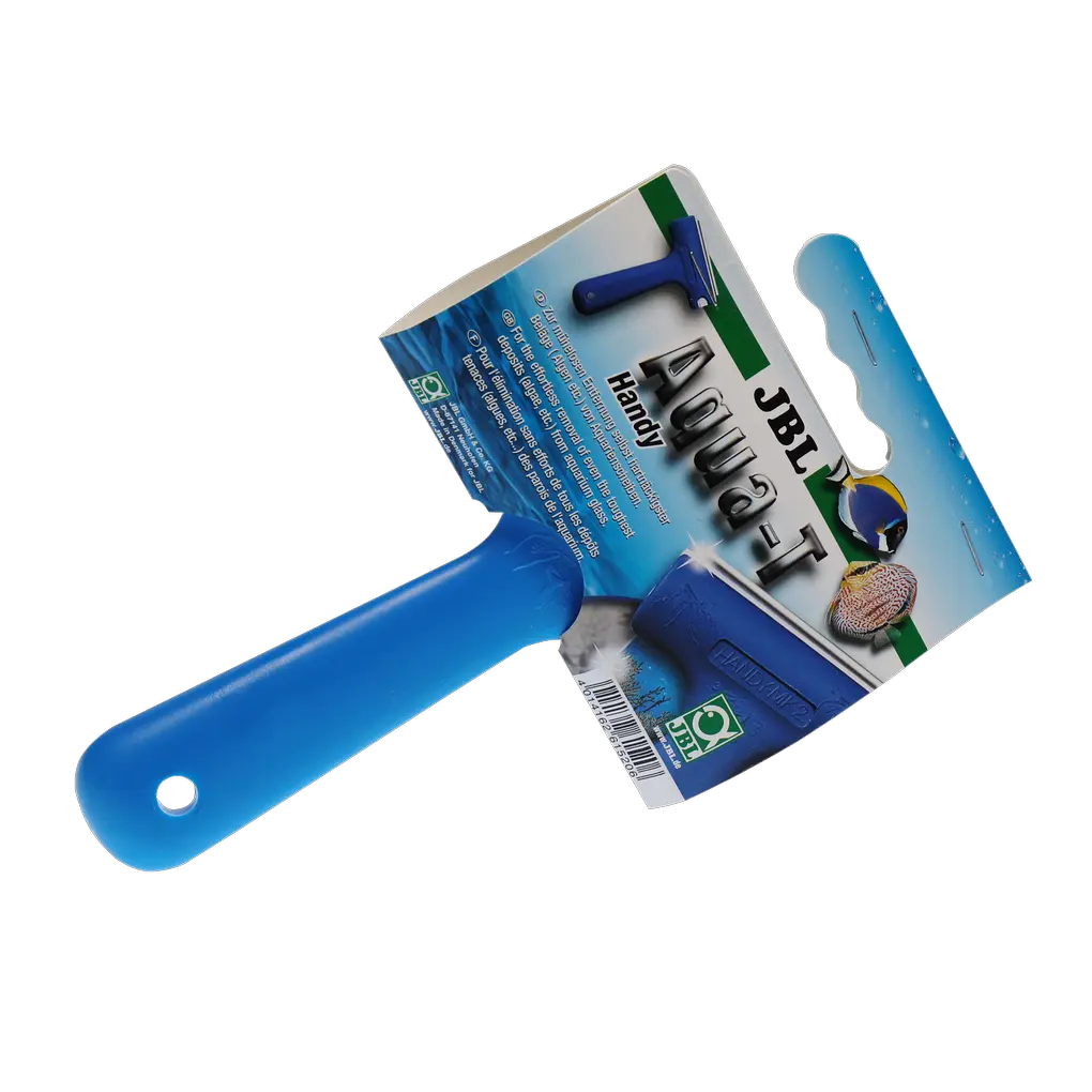 Effortless removal of stubborn deposits from aquarium panes: pane cleaner with stainless steel blade