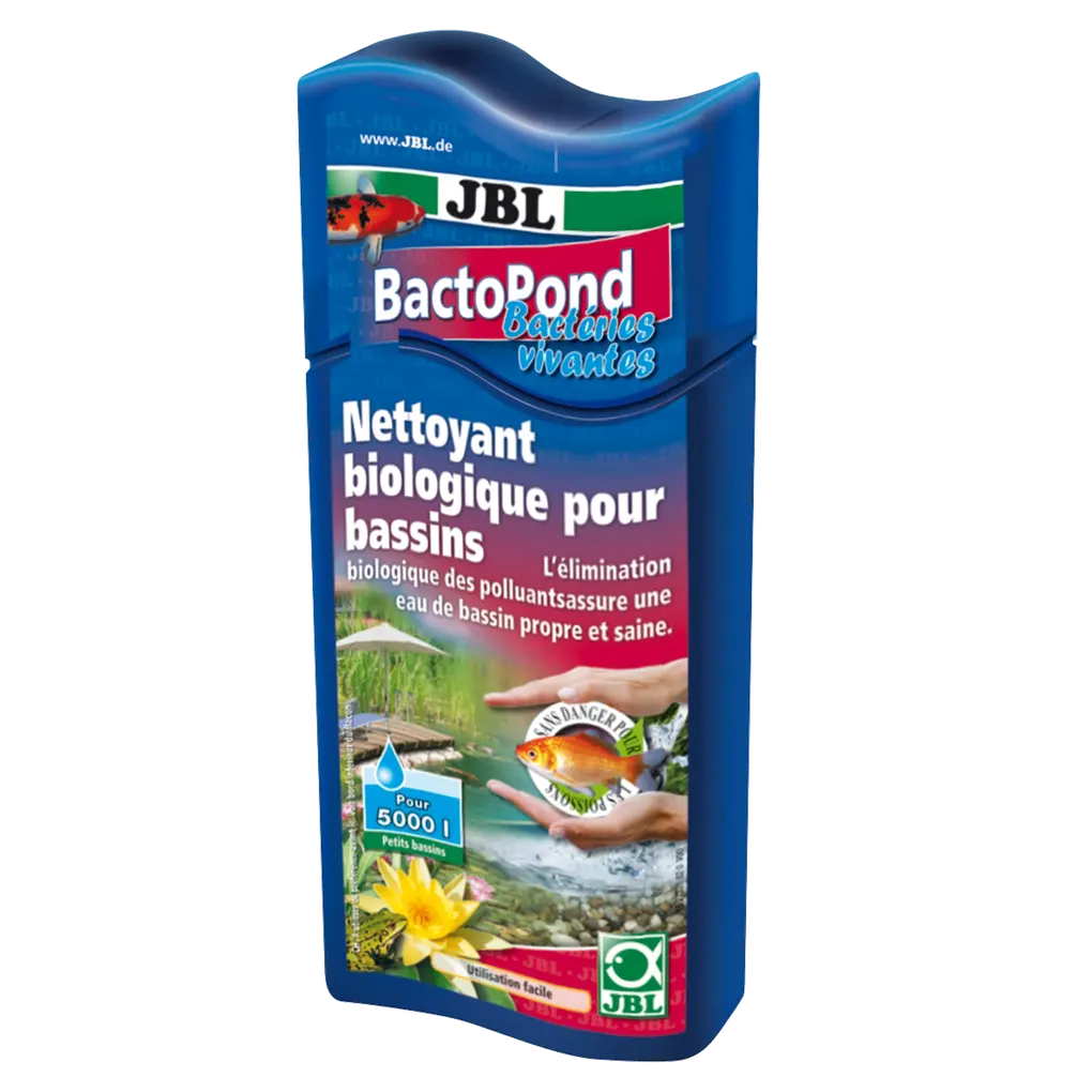 Pour une eau adaptée aux poissons et aux plantes : bactéries purificatrices pour dégrader les polluants biologiques dans le bassin (protéines, ammonium/ammoniac, nitrites)