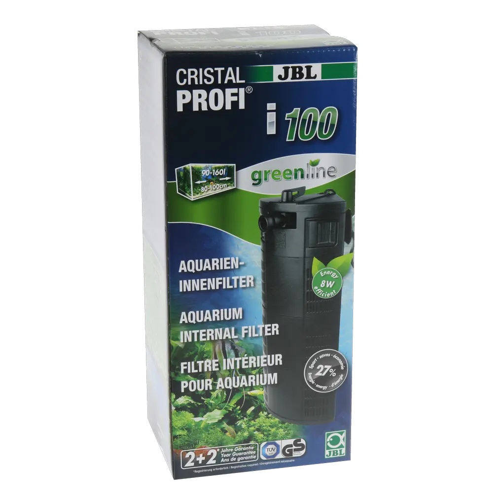 For clean and healthy aquarium water: Internal filter for mechanical and biological filtration – for aquariums from 90 to 160 litres (80–100 cm)