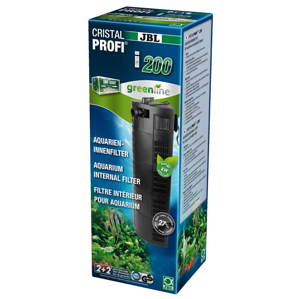 For clean and healthy aquarium water: internal filter for mechanical and biological filtration – for aquariums from 130 to 200 litres (80 to 120 cm)