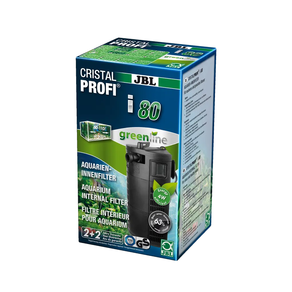For clean and healthy aquarium water: internal filter for mechanical and biological filtration – for aquariums from 60 to 110 litres (60 to 80 cm)