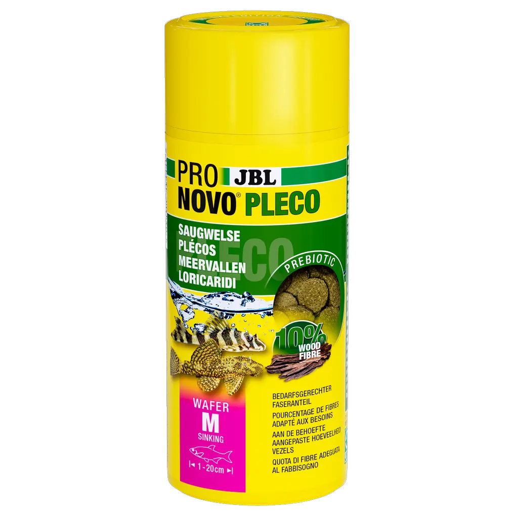 Gaufrette alimentaire pour tous les poissons-chats suceurs qui se nourrissent de plantes et d'algues, comme par exemple les poissons-chats à antennes. La teneur en bois couvre les besoins des espèces de poissons-chats qui ont besoin de râper du bois.
