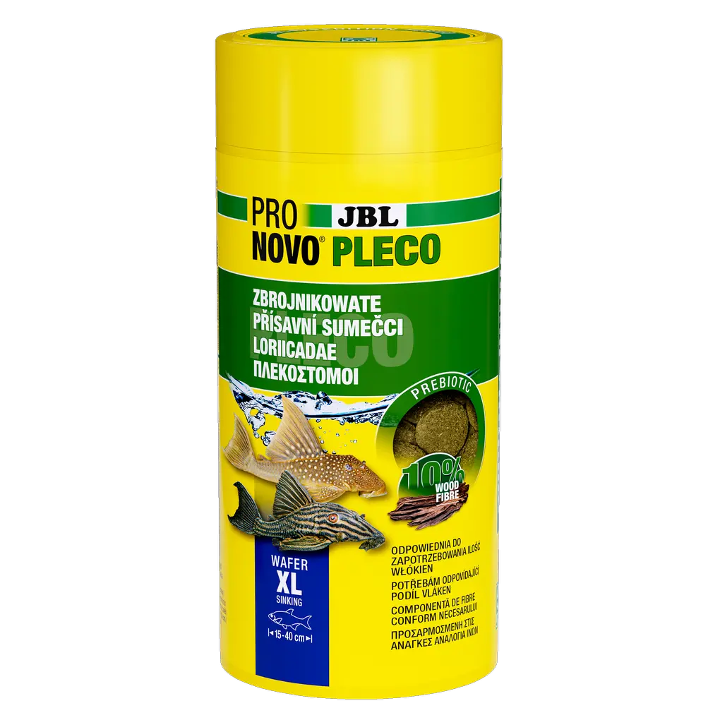 Velké krmné plátky pro všechny sumce, kteří se živí rostlinami a řasami, jako jsou například mnoho druhů Hypostomus. Obsah dřeva pokrývá potřeby druhů sumců, kteří potřebují dřevo okusovat.