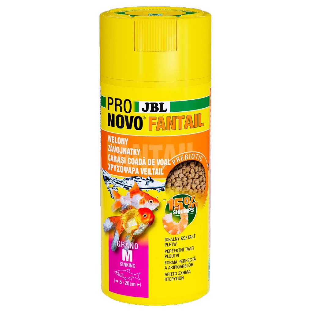 Προβιοτική, βυθιζόμενη τροφή για χρυσόψαρα αναπαραγωγής: Ειδικές ίνες στη τροφή τροφοδοτούν τα ωφέλιμα βακτήρια του εντέρου για υγιή πέψη.