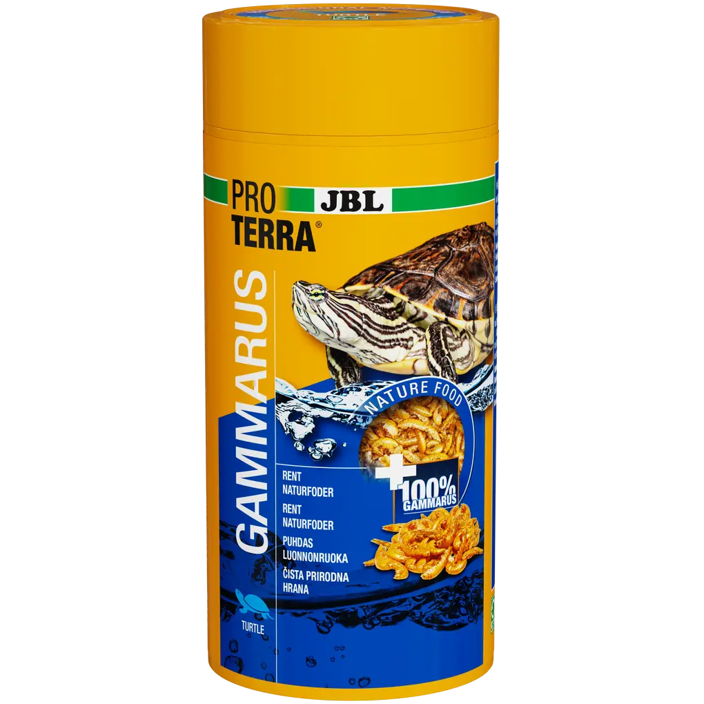 Single feed for aquatic and marsh turtles: Cleaned and naturally dried freshwater shrimp (Gammarus) approx. 1–1.5 cm in length.