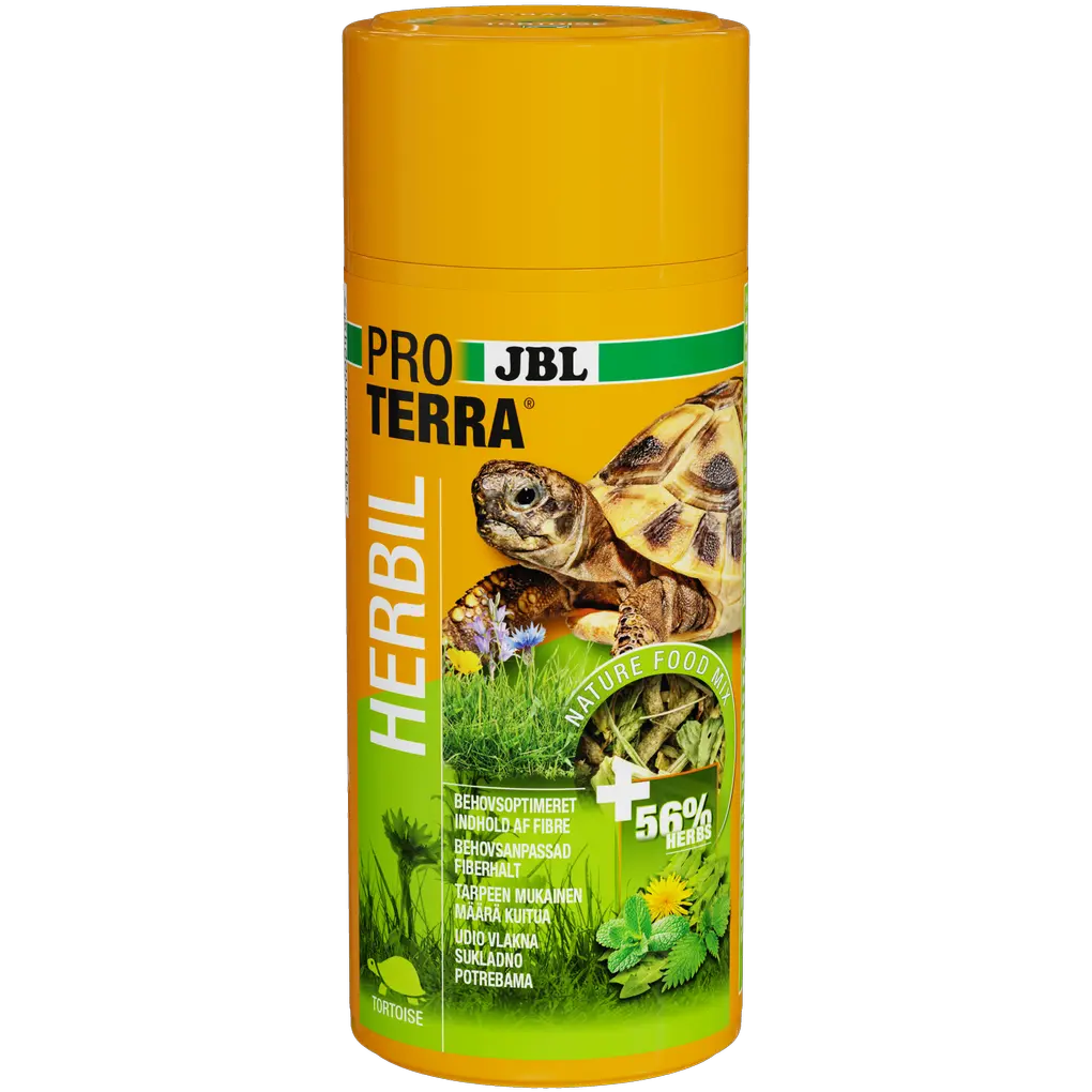 56% herbs for a healthy and natural diet for all tortoise species. The fibre content from the plants meets their needs and ensures healthy digestion and strong resistance.