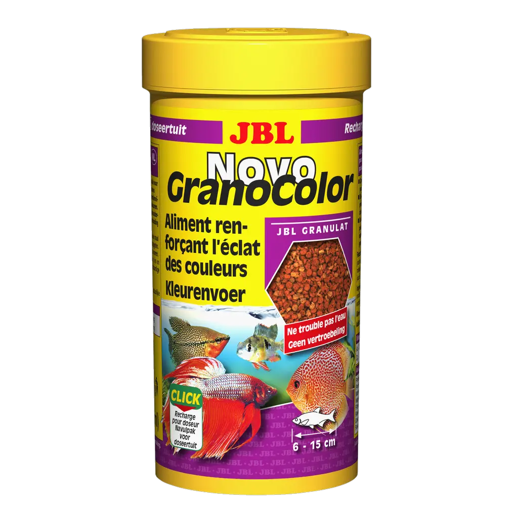 Une alimentation complète, une croissance optimale et des couleurs éclatantes pour les poissons d'eau douce tropicaux : des matières premières sélectionnées favorisent l'éclat des couleurs.