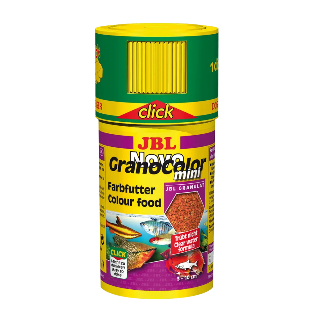 Complete nutrition, optimal growth and vibrant colours in tropical freshwater fish: selected raw materials promote vibrant colours.
