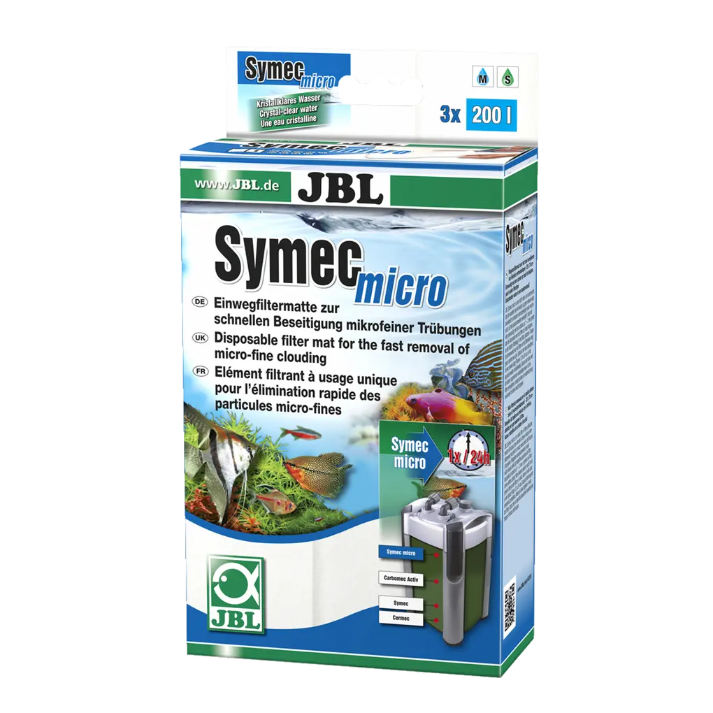 Quick removal of micro-fine cloudiness in freshwater and saltwater aquariums: high-quality microfleece for use in aquarium filters