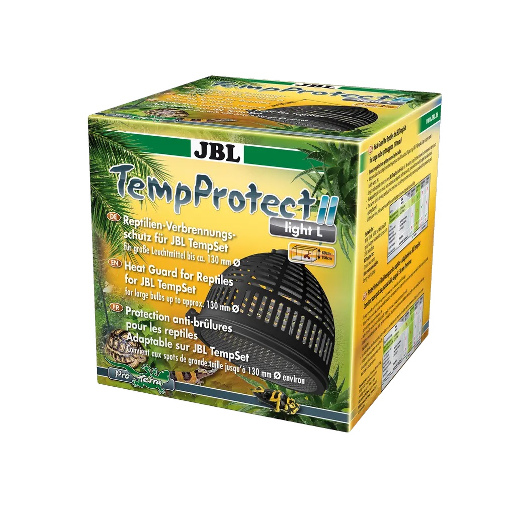 Safety for reptiles in terrariums: Lampshade made of heat-resistant, dimensionally stable special plastic LCP (liquid crystal polymer) withstanding temperatures of up to 290 °C.