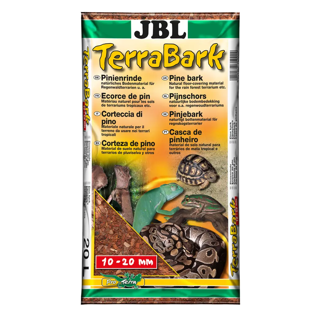 For forest and rainforest terrariums: Pine bark substrate