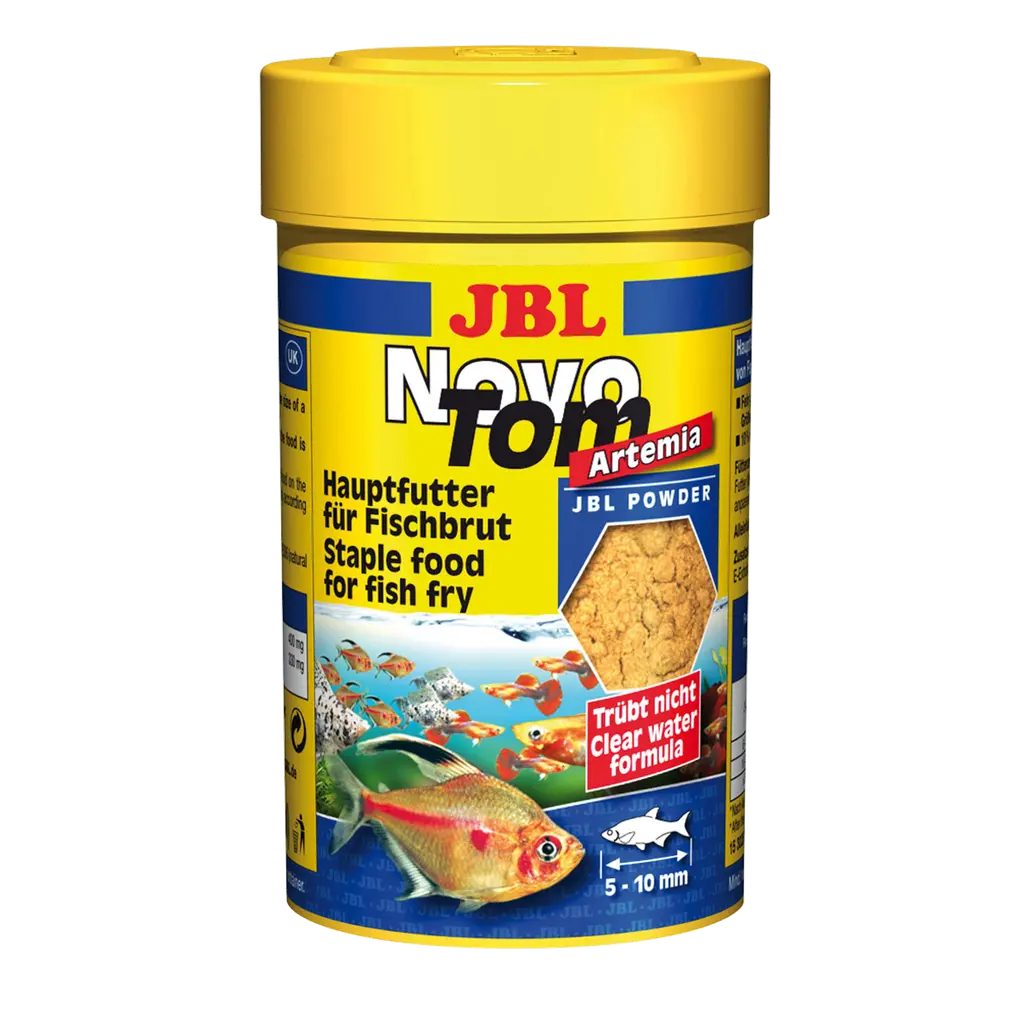 Complete nutrition, optimal growth and beautiful colours thanks to Artemia crustaceans. Powdered food for young livebearing aquarium fish or larger young fish of egg-laying species.