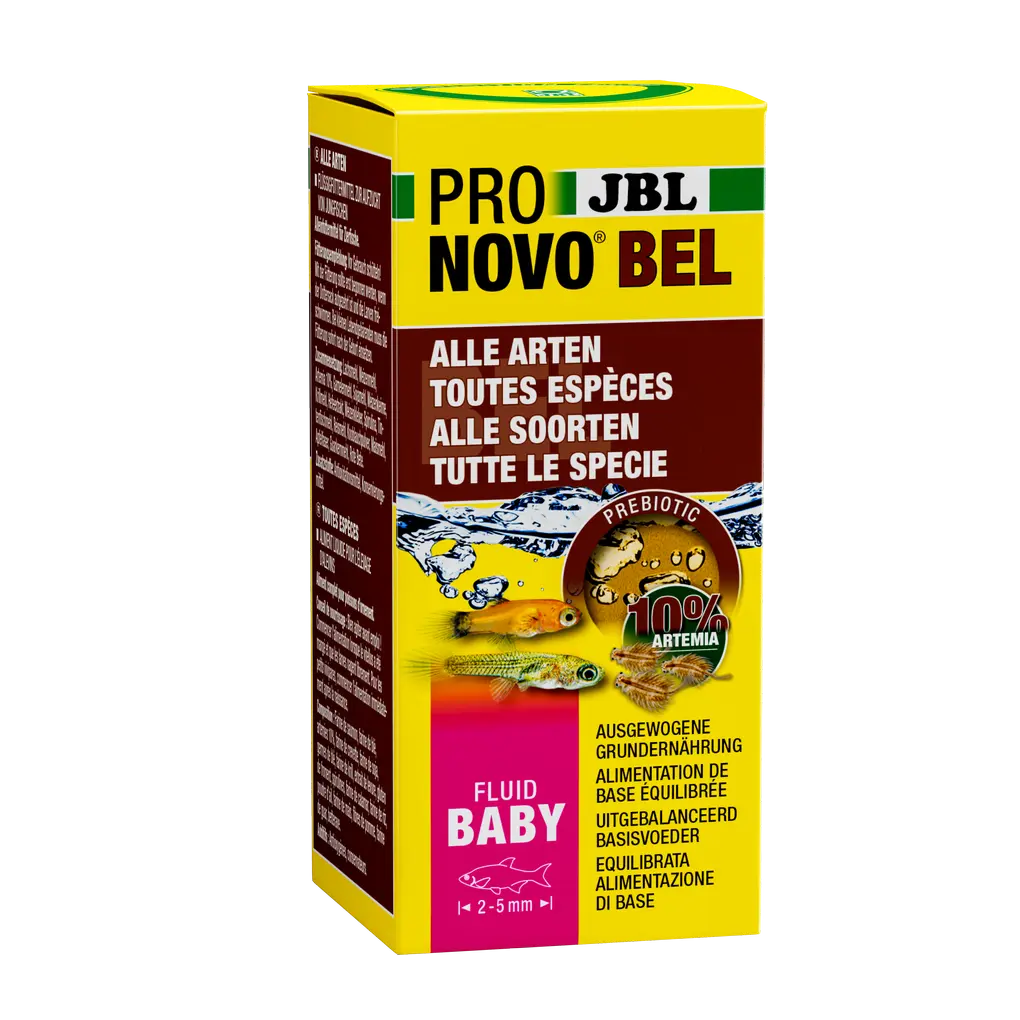 Alimentation complète : homogénat ultrafin (aliment fin dissous dans l'eau) composé de plus de 50 matières premières naturelles.