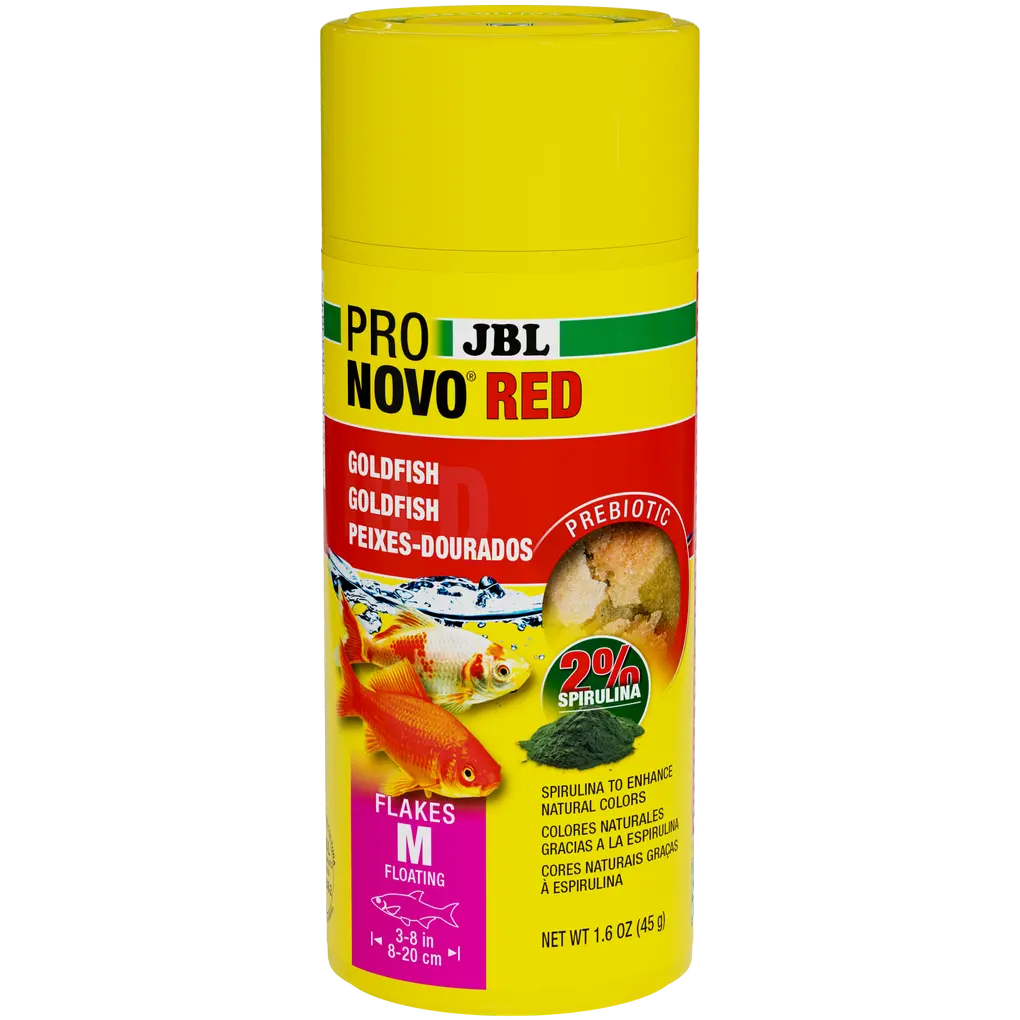 Prebiotic, floating goldfish food: Special fibre in the food provides the beneficial intestinal bacteria with nourishment for healthy digestion.
