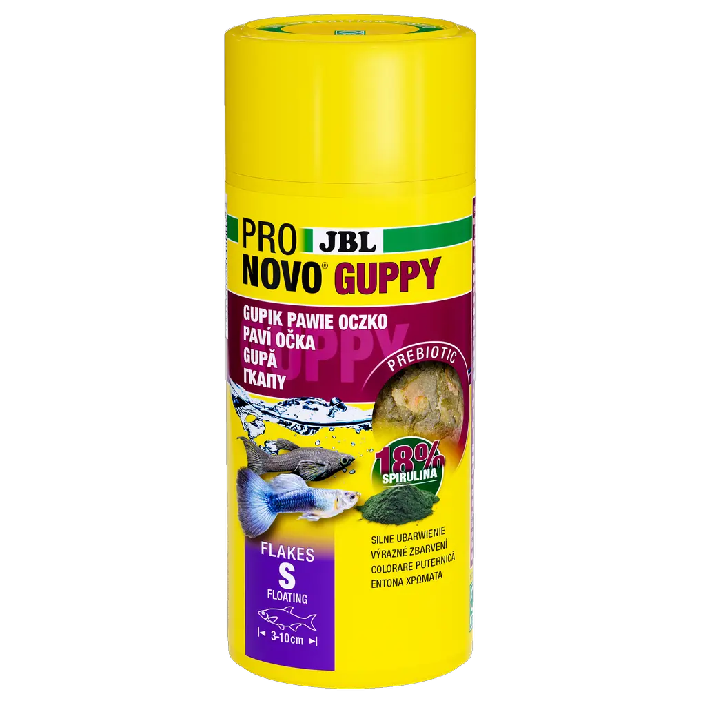 Prebiotické a plovoucí krmivo pro akvarijní ryby: Speciální vláknina v krmivu dodává pozitivním střevním bakteriím živiny pro zdravé trávení.