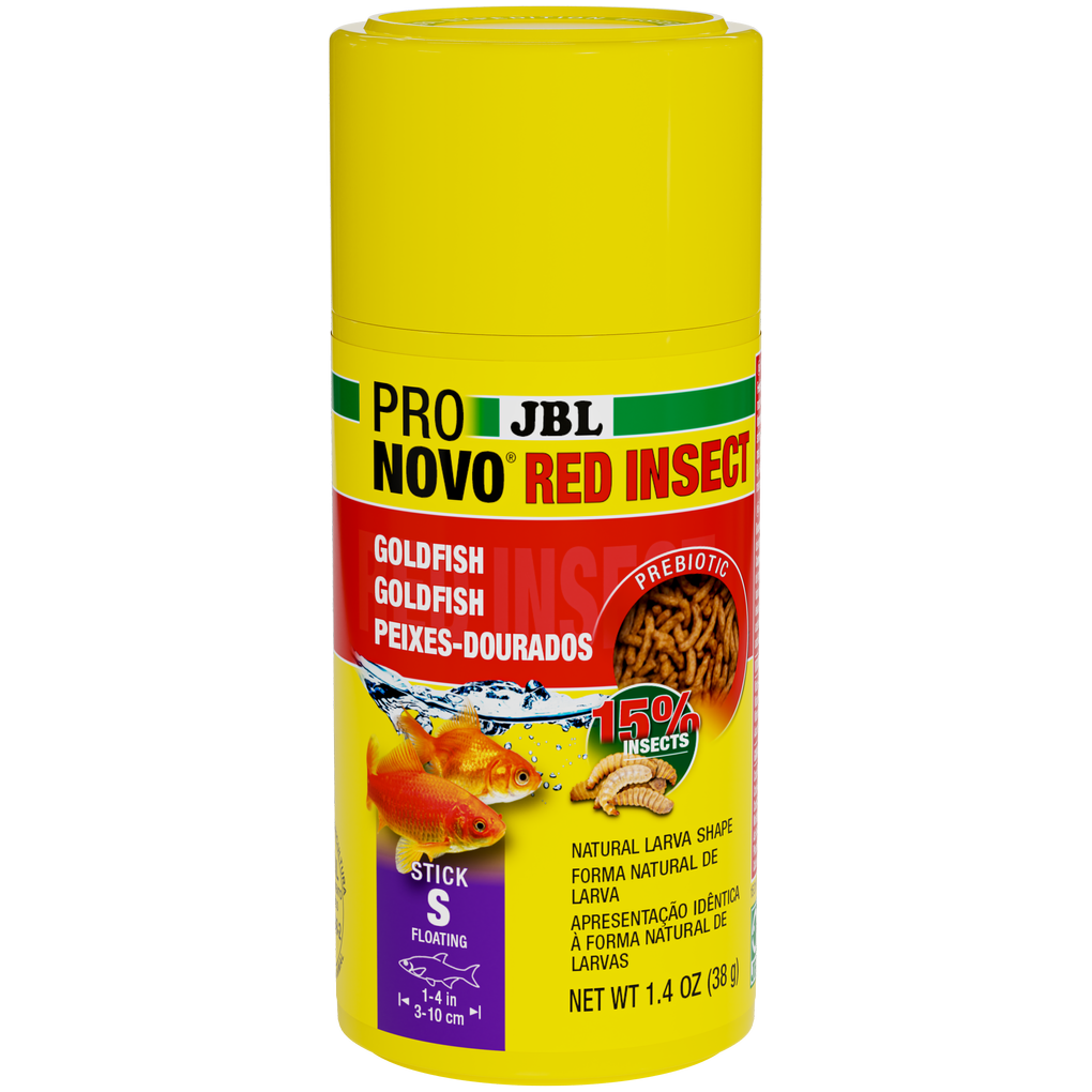 Prebiotic, floating goldfish food: Special fibre in the food provides the beneficial intestinal bacteria with nourishment for healthy digestion.