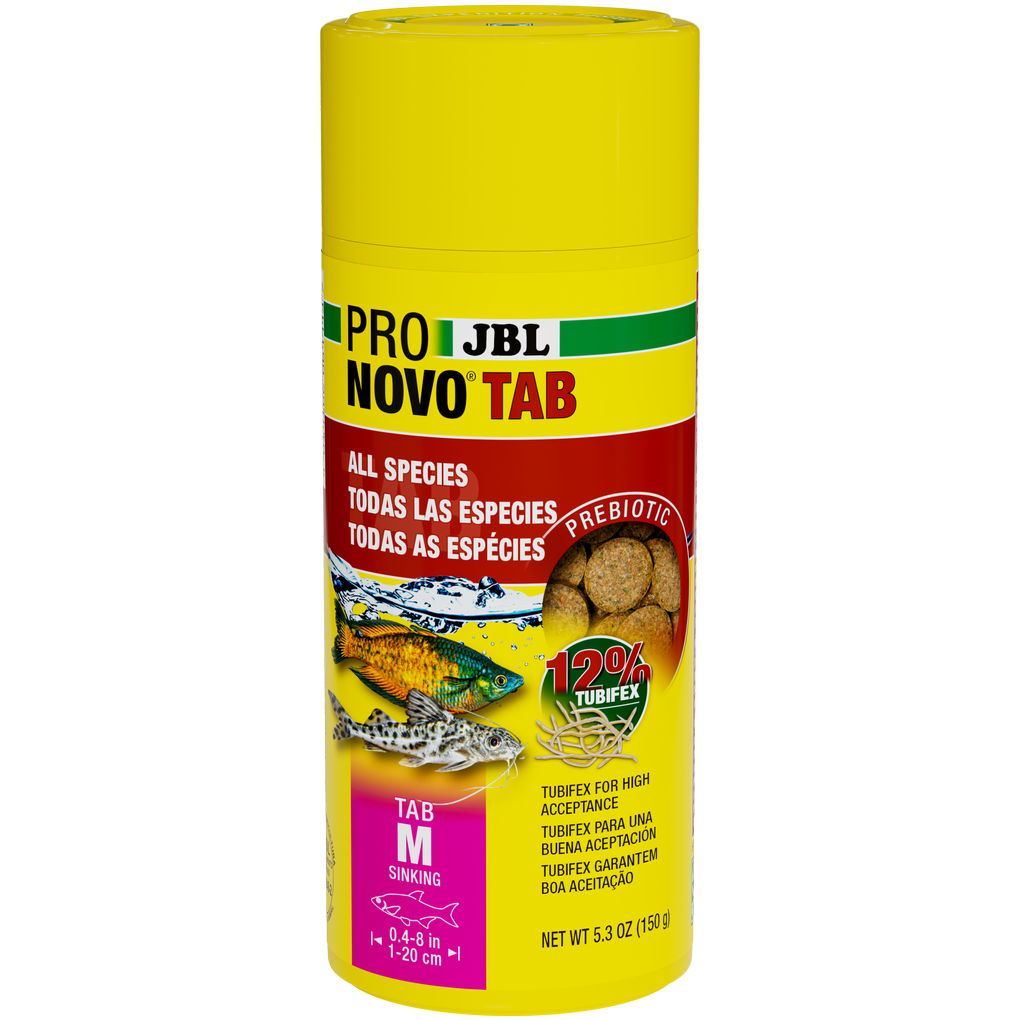 Ideal para todas las especies de peces que habitan en el fondo y también para todas las demás, si la pastilla se pega al cristal.