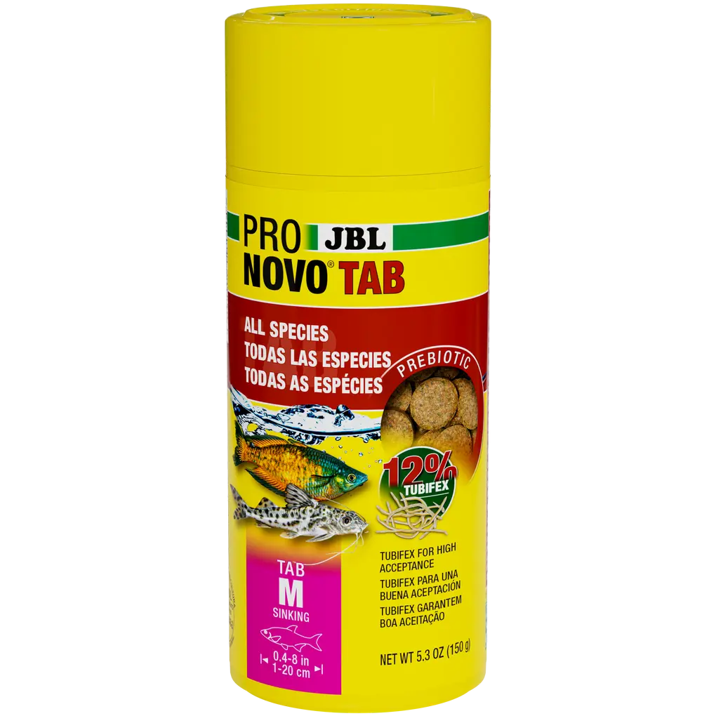 Ideal para todas as espécies de peixes que vivem no fundo e também para todas as outras, se o comprimido for colado ao vidro.