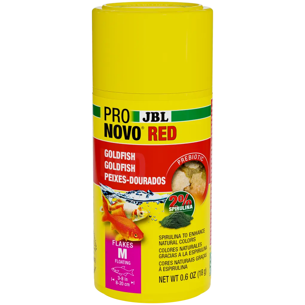 Prebiotic, floating goldfish food: Special fibre in the food provides the beneficial intestinal bacteria with nourishment for healthy digestion.