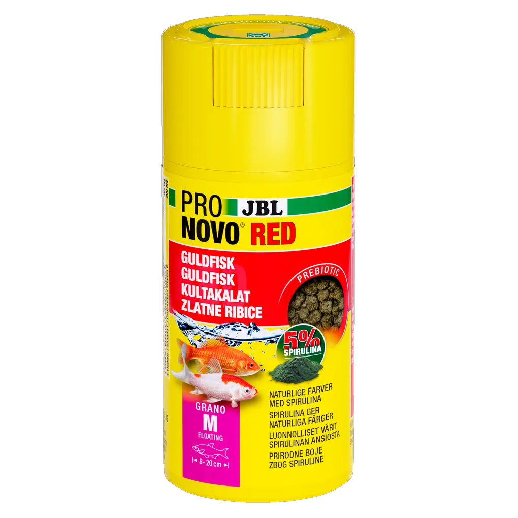 Prebiotic, sinking goldfish food: Special fibre in the food provides the beneficial intestinal bacteria with nourishment for healthy digestion.