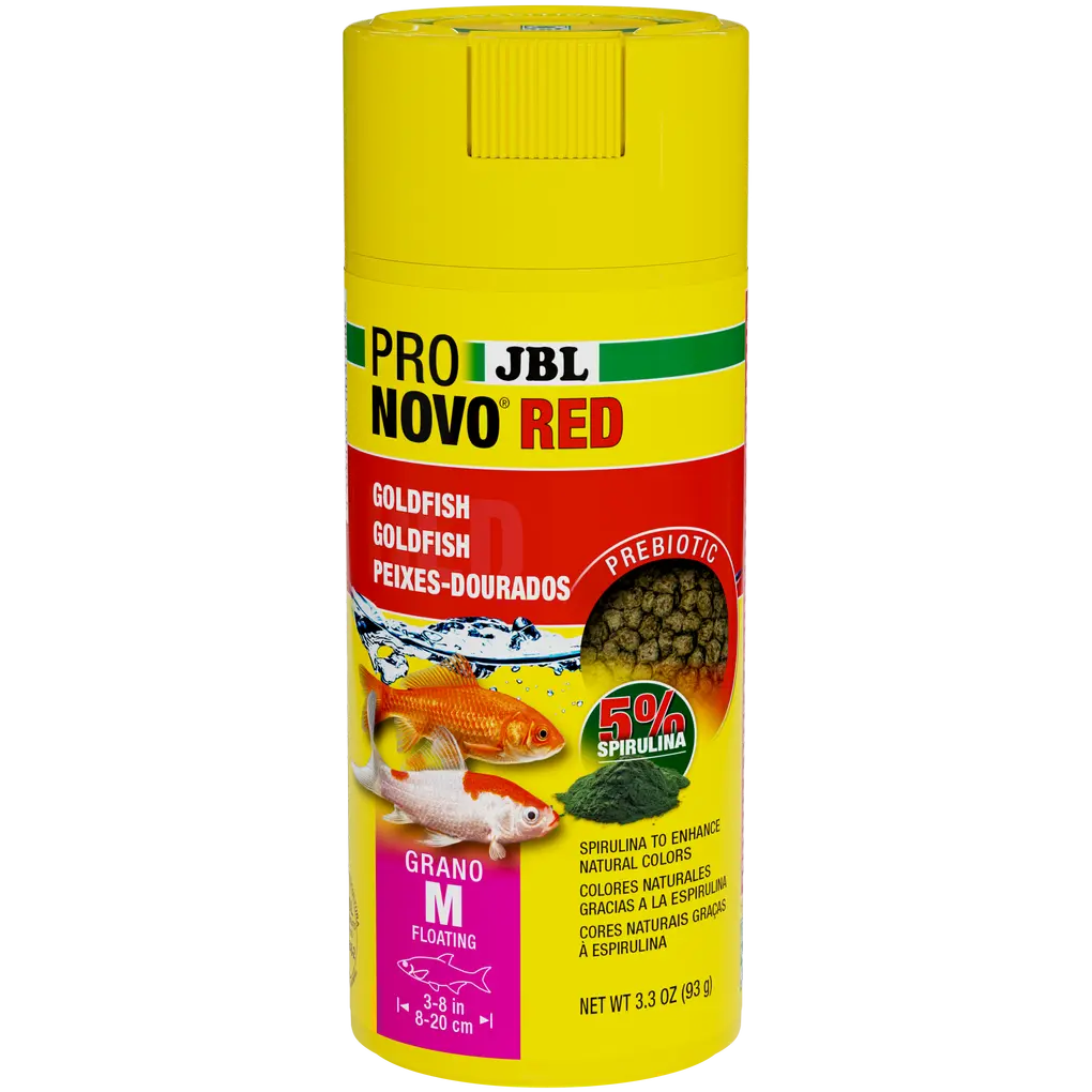 Prebiotic, sinking goldfish food: Special fibre in the food provides the beneficial intestinal bacteria with nourishment for healthy digestion.