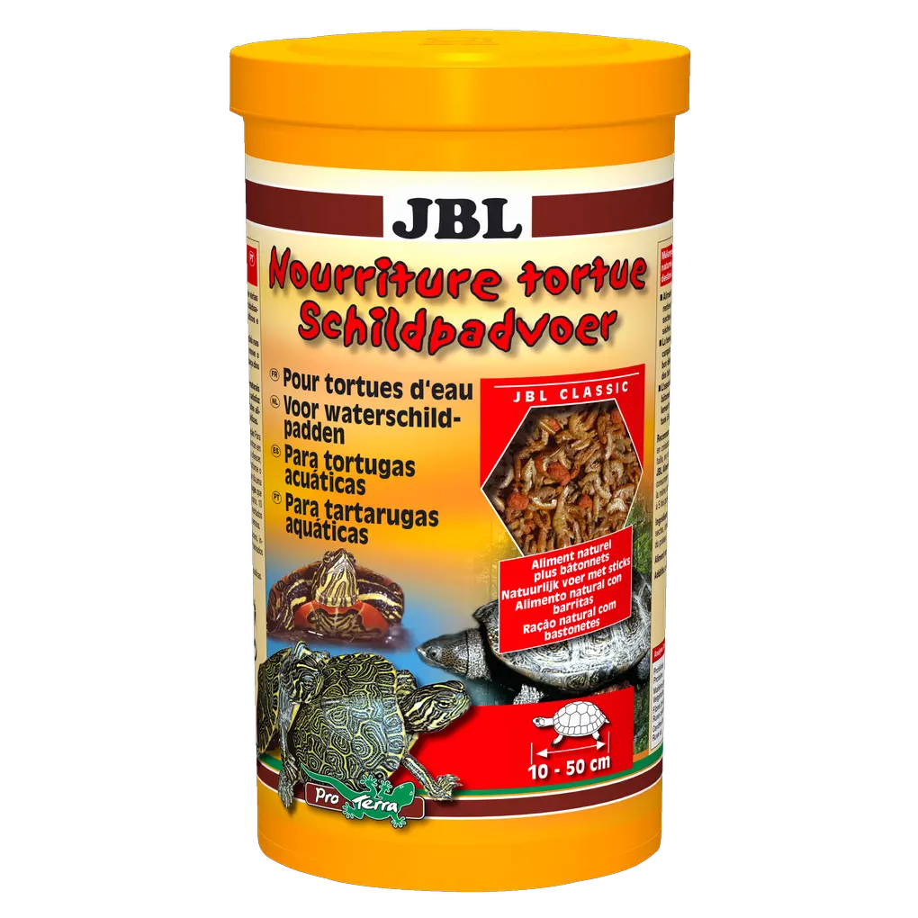 Spécialement adapté aux besoins alimentaires des tortues aquatiques et des tortues des marais : aliment naturel avec des bâtonnets alimentaires à base de poisson pour les tortues de 10 à 50 cm.