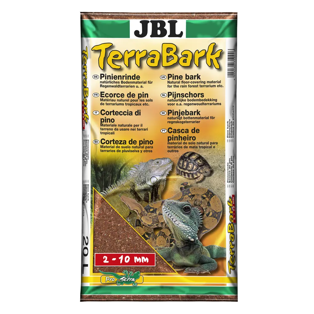 For forest and rainforest terrariums: Pine bark substrate