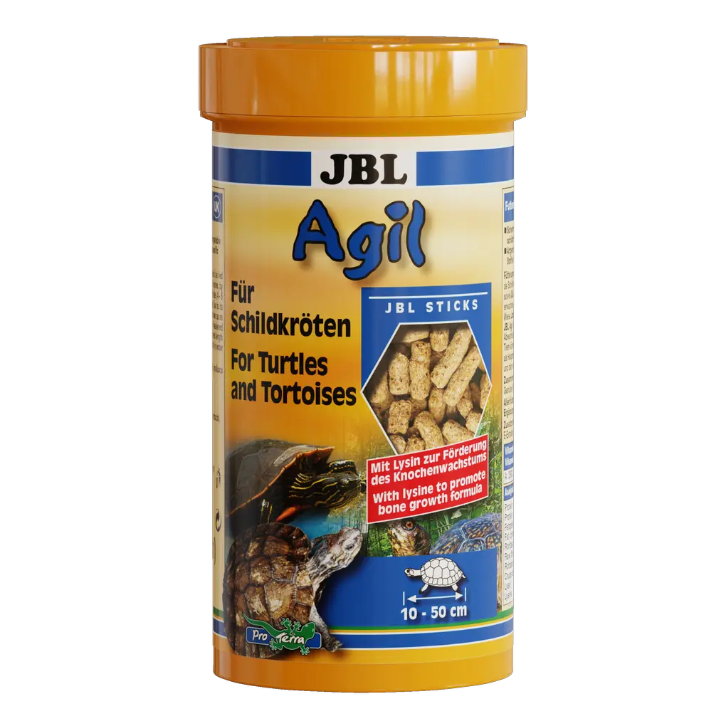 Specially formulated for the nutritional needs of aquatic and marsh turtles: staple food in the form of floating sticks for turtles measuring 10–50 cm in length.