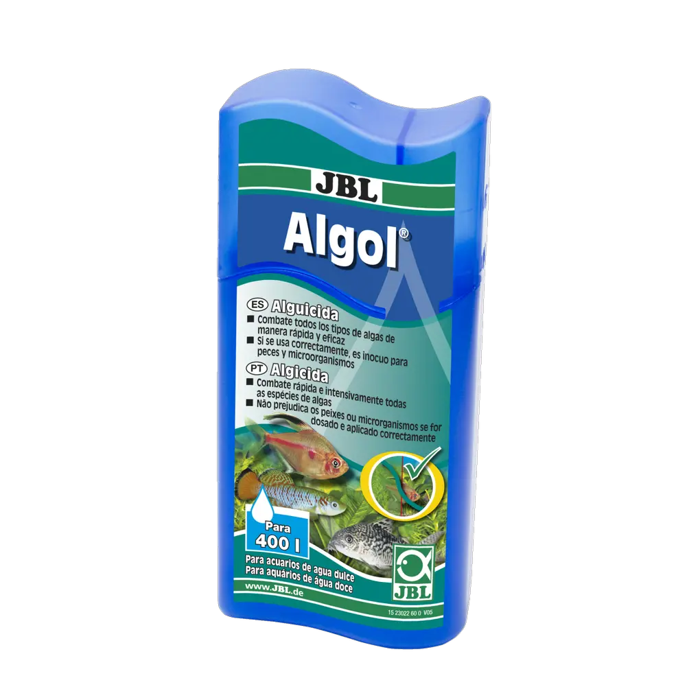 Para acuarios de agua dulce: combate intensamente todo tipo de algas (incluso el agua verde = algas en suspensión)
