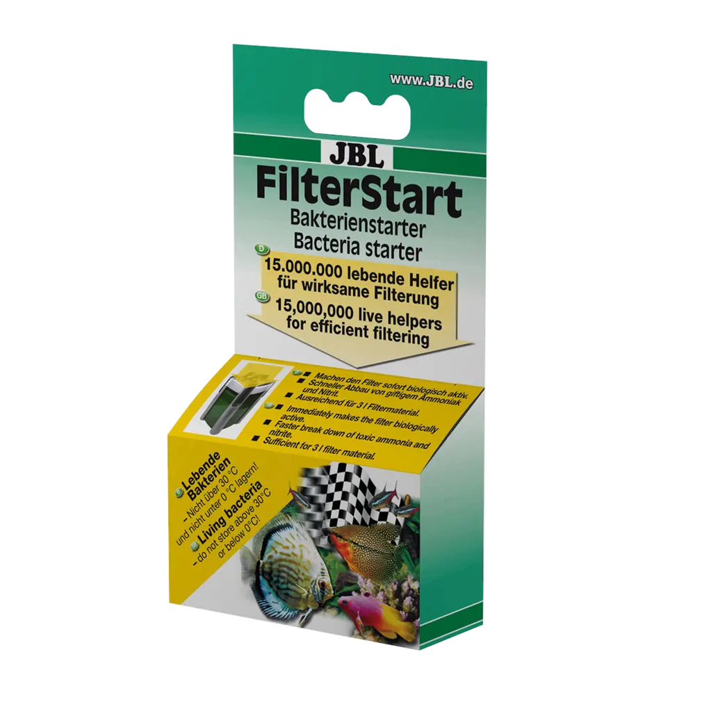 Adds millions of beneficial, autotrophic and pollutant-degrading bacterial strains to the aquarium filter after filter cleaning or when commissioning new filters/filter material.