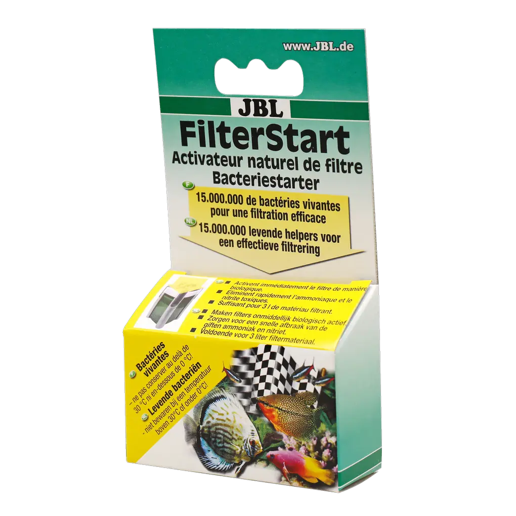 Ajoute au filtre de l'aquarium des millions de souches bactériennes utiles, autotrophes et dégradant les substances nocives après le nettoyage du filtre ou lors de la mise en service de nouveaux filtres/matériaux filtrants.
